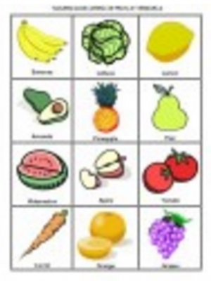 Lotería de frutas y verduras - Ficha3