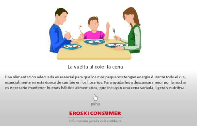 Infografía La vuelta al cole: cenas para niños