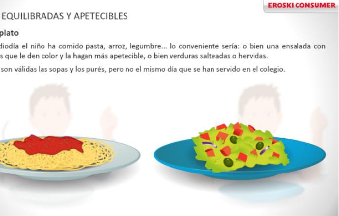 Alimentación sana de niños y niñas 