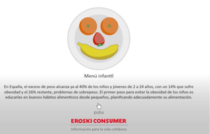 Infografía Alimentos Menú infantil