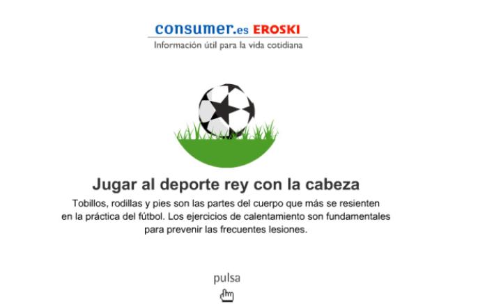 Infografía Jugar al deporte rey con la cabeza