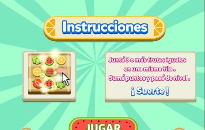 Juego interactivo Nuestras frutas y verduras