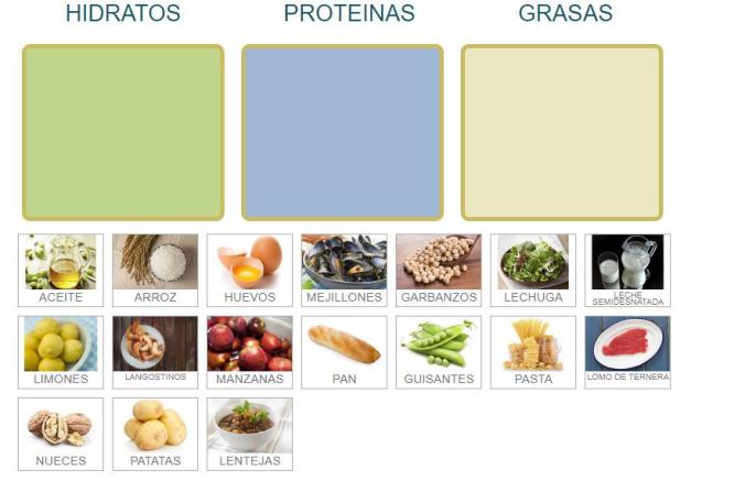 Ejercicio práctico sobre macronutrientes