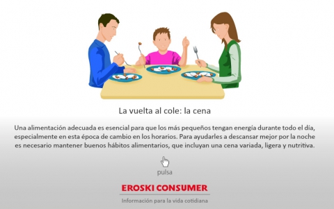 Infografía La vuelta al cole: cenas para niños